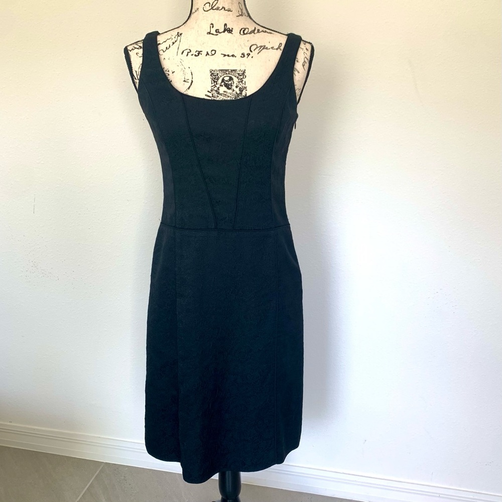 Ann Taylor Black Sheath Work Dress size 2